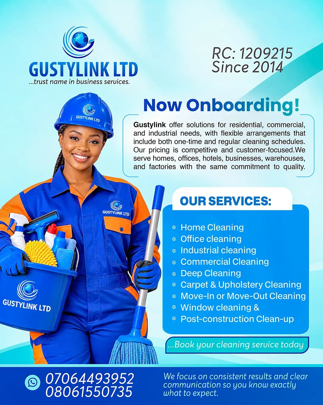 Gustylink Ltd – Cleaning Services
